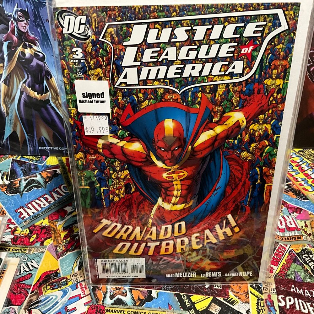 Justice League #3 signed by Michael Turner with COA